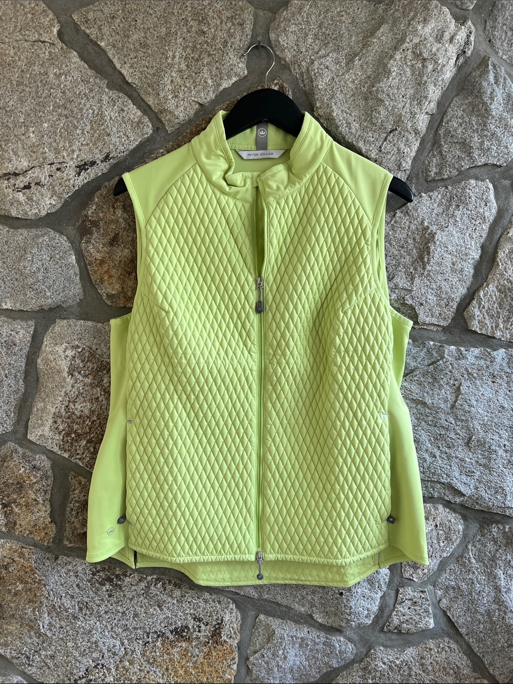 NWT Peter Millar Lime Green Fuse Elite  Quilted Sleeveless Vest